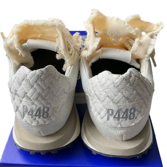 P448 Women's Cancun Sneakers Ribbon Tie and Regular shoelaces Size 7 Euro 37 NIB - Picture 8 of 13